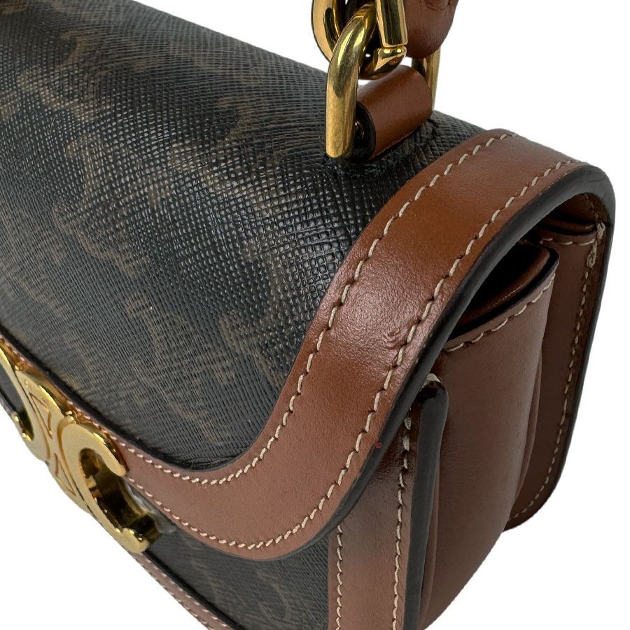 Celine Shoulder Bag Triomphe Mini Besace Clair — view 6