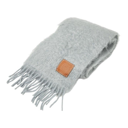 Loewe Anagram Scarf Gray Wool Nylon Mohair