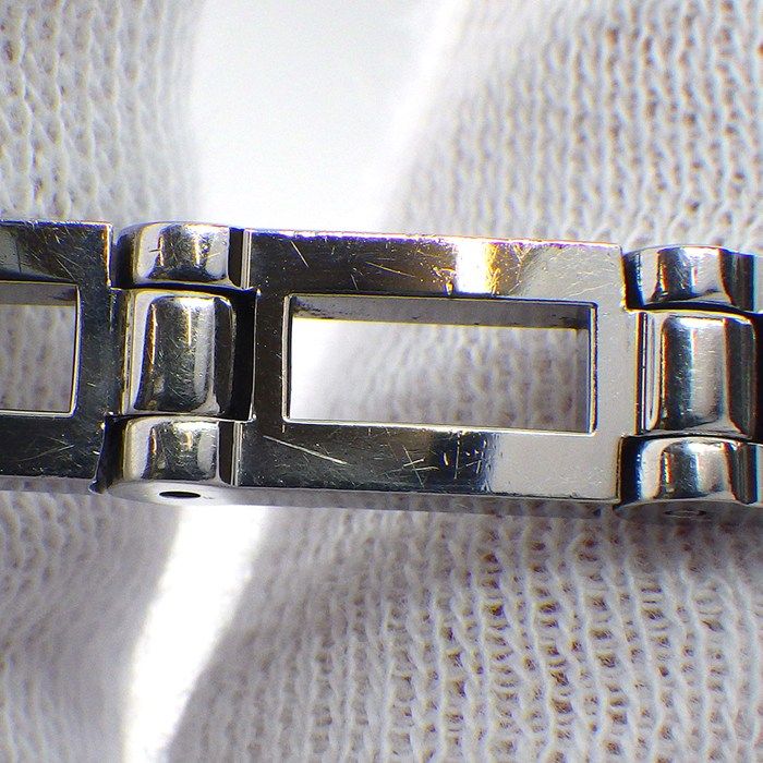 Gucci Watch Bracelet GG Logo Rectangular Black Dial SS Quartz Analog — view 5