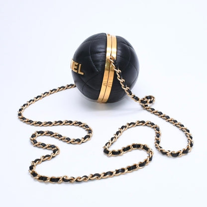 Chanel Sphere Audi Herbag Lambskin Black Gold Handbag — view 6