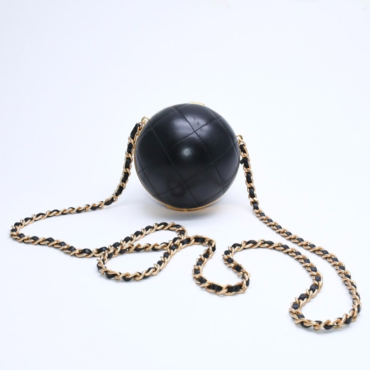 Chanel Sphere Audi Herbag Lambskin Black Gold Handbag — view 2