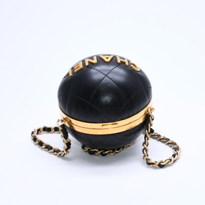 Chanel Sphere Audi Herbag Lambskin Black Gold Handbag — view 7