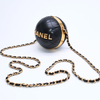 Chanel Sphere Audi Herbag Lambskin Black Gold Handbag — view 3