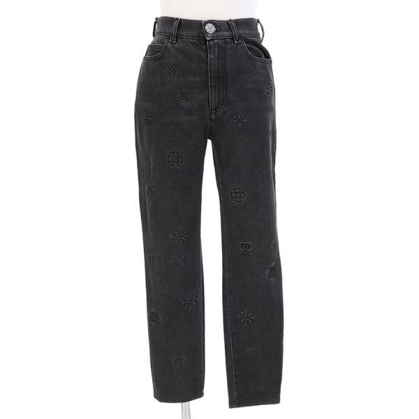 Chanel Denim Pants Black