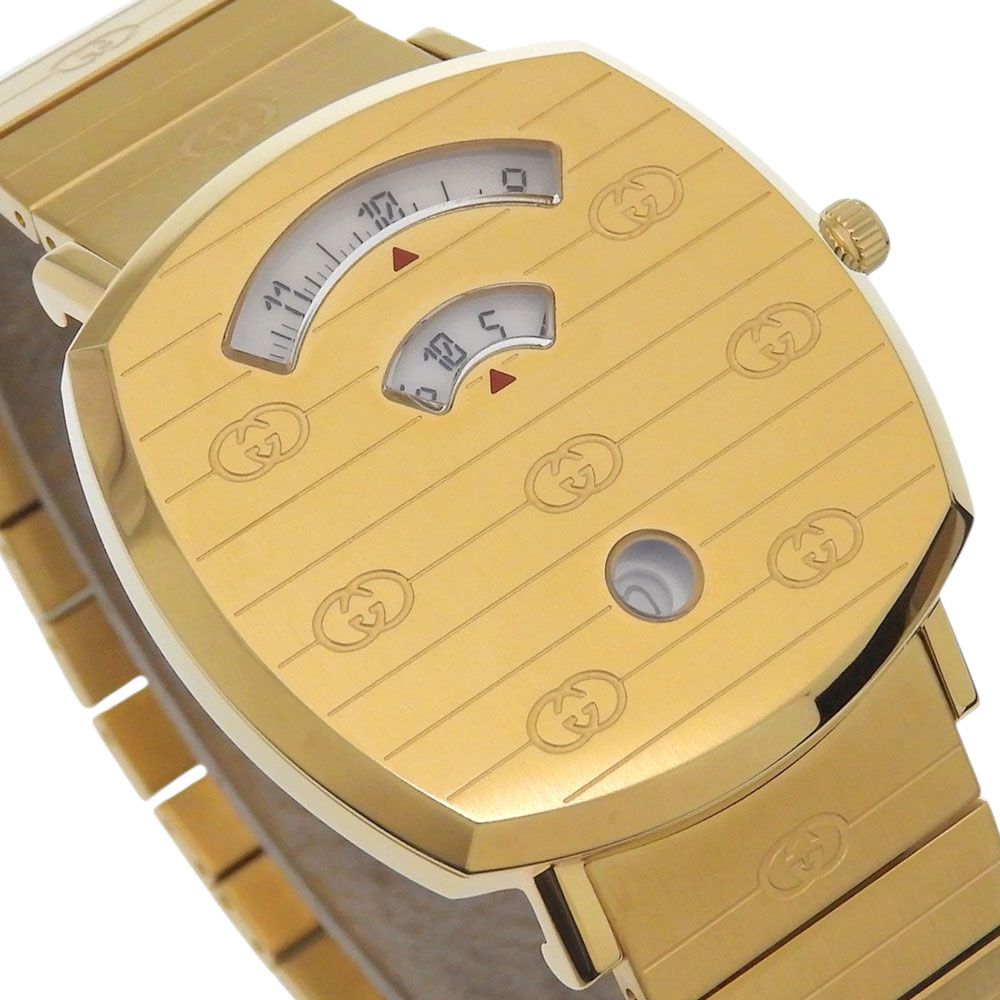 Gucci Grip 157.3 Gold Plated Quartz Analog White Dial Watch — view 3