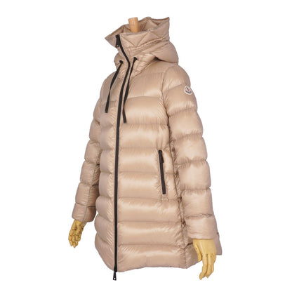 Moncler Coat Long Suyen Down Hooded Nylon Beige 0 — view 5