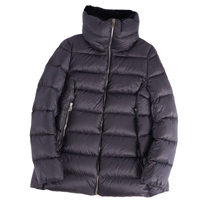 Moncler Coat Torcol Down Collar Velour Zip Up Nylon Navy 0