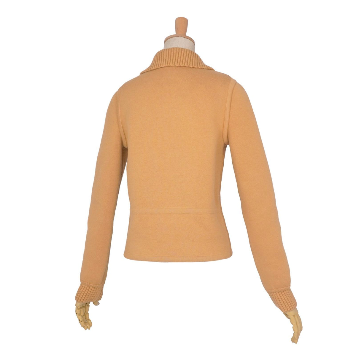 Hermes Jacket Knit Reversible Zip Up H Logo Wool Cashmere Brown 34 — view 6