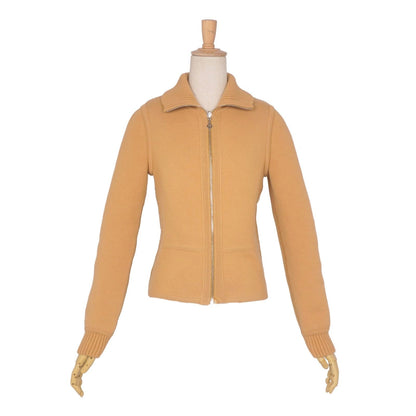 Hermes Jacket Knit Reversible Zip Up H Logo Wool Cashmere Brown 34 — view 3