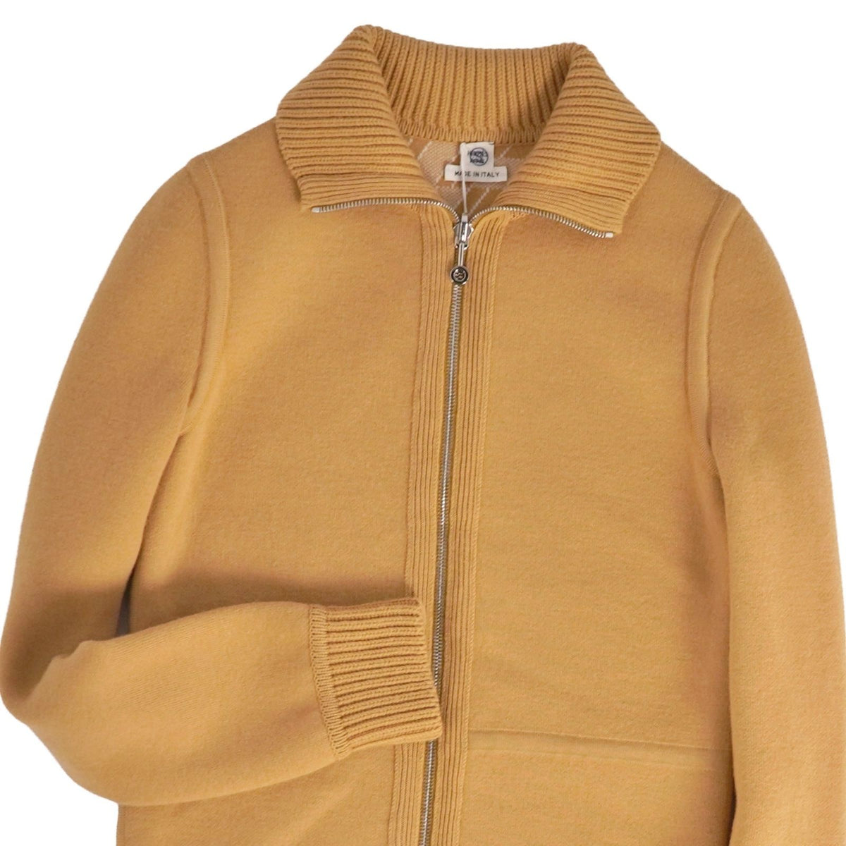 Hermes Jacket Knit Reversible Zip Up H Logo Wool Cashmere Brown 34 — view 2