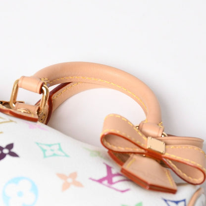 Louis Vuitton Nano Speedy Handbag Monogram Multicolor White Takashi Murakami — view 8