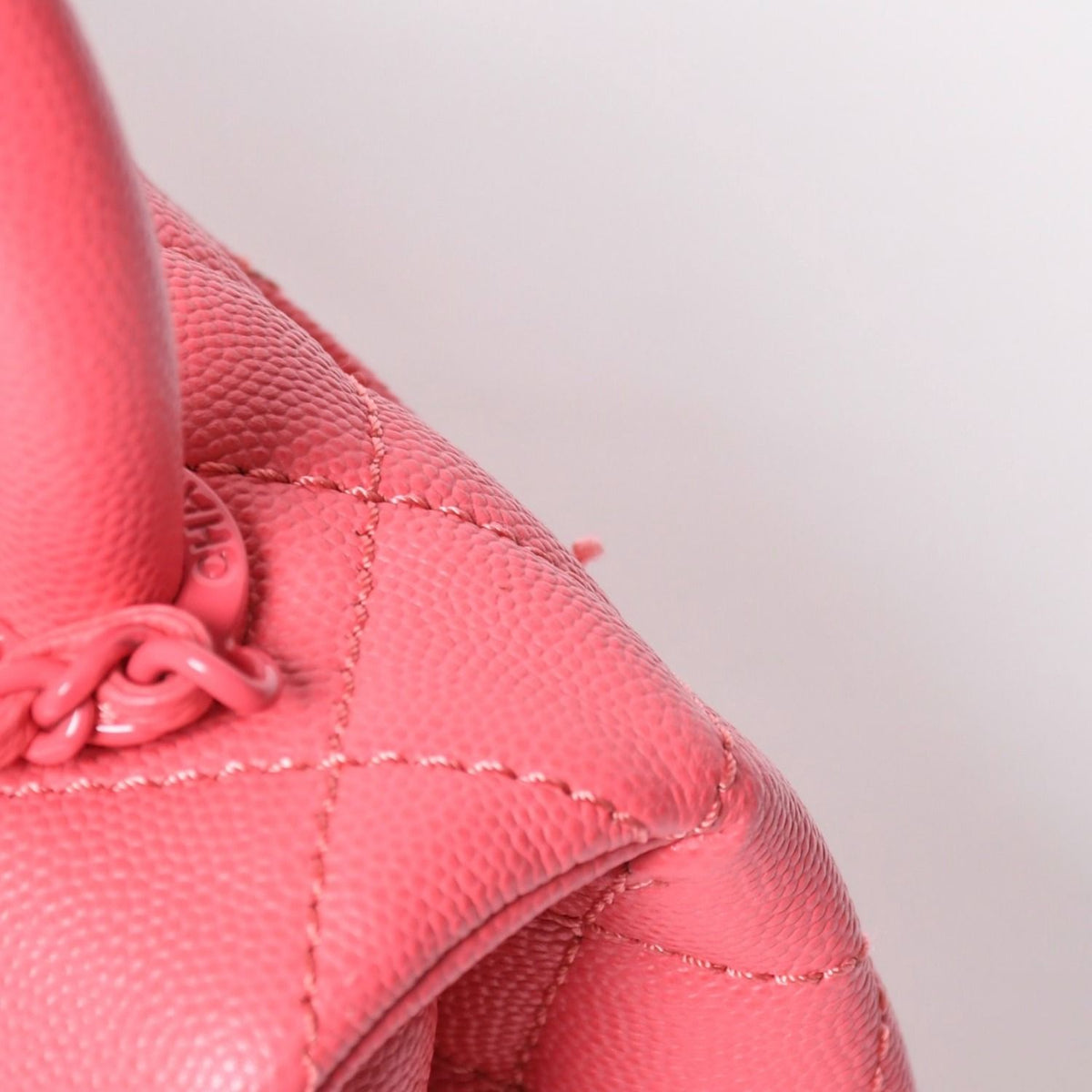 Chanel Coco Handle Handbag Shoulder Caviar Leather Pink — view 6