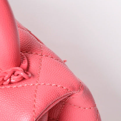 Chanel Coco Handle Handbag Shoulder Caviar Leather Pink — view 6