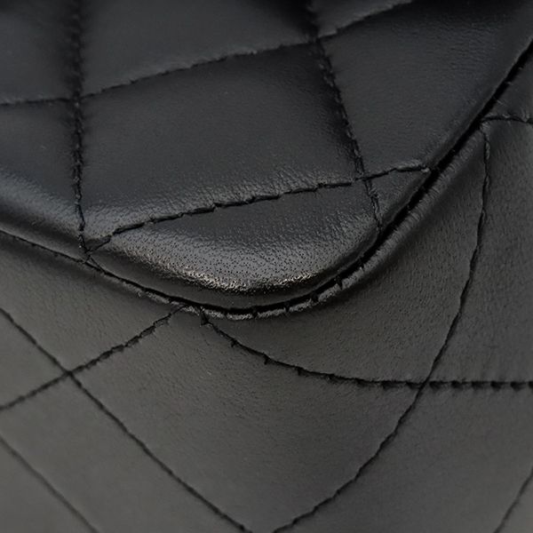 Chanel Shoulder Bag Quilted Top Handle Mini Leather Black Pink Gold Chain — view 4