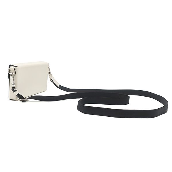Fendi Shoulder Bag Baguette Phone Pouch Leather White Silver Marc Jacobs — view 2