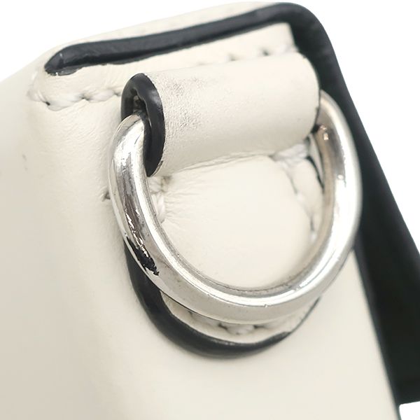 Fendi Shoulder Bag Baguette Phone Pouch Leather White Silver Marc Jacobs — view 7