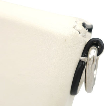 Fendi Shoulder Bag Baguette Phone Pouch Leather White Silver Marc Jacobs — view 5