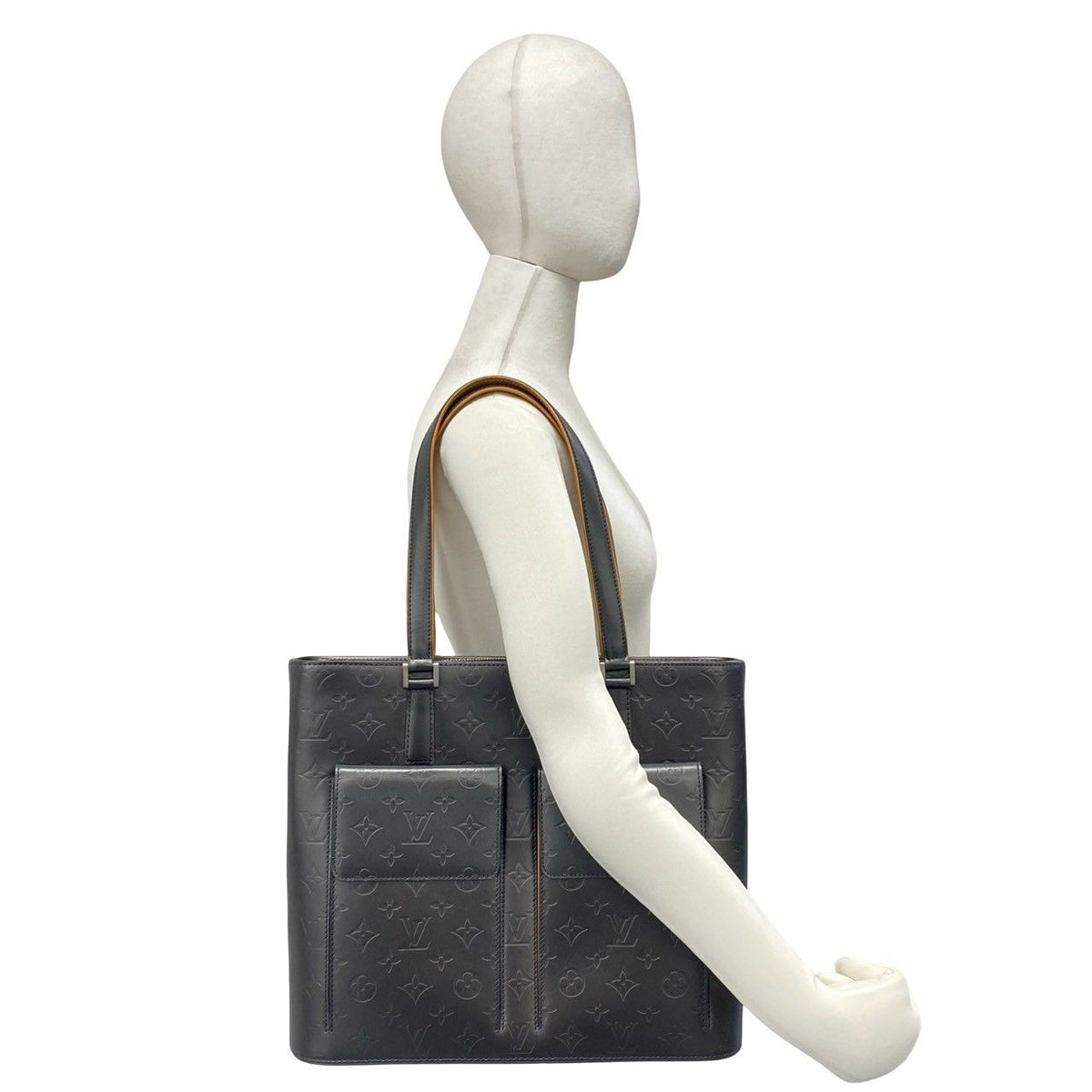Louis Vuitton Wilwood Monogram Matte Leather Tote Bag Noir — view 2