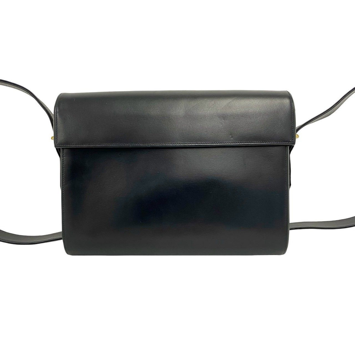 Cartier Vintage Saffiano Line Leather 2-Way Shoulder Bag Pochette Black — view 3