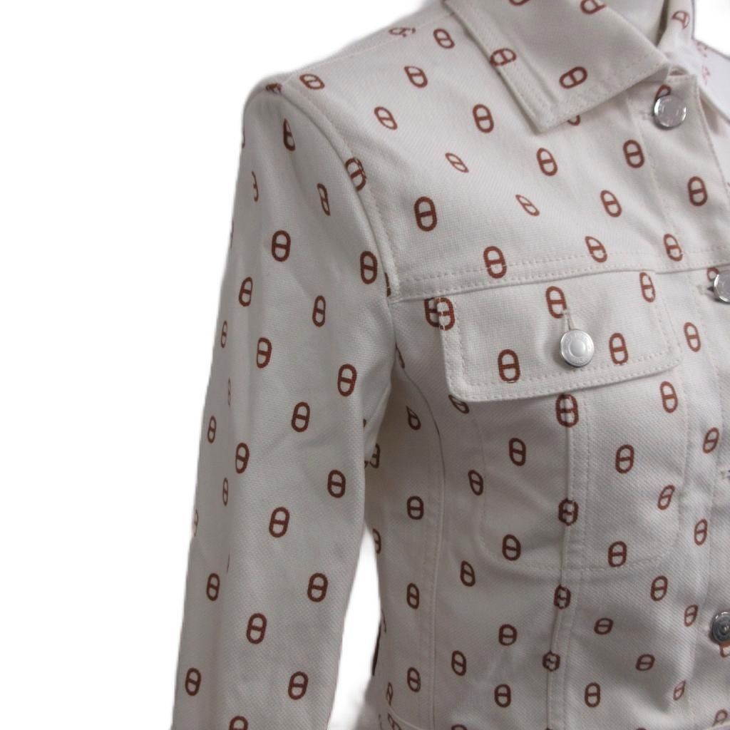 Hermes Chaine D'ancre Denim Jacket White 34 — view 5