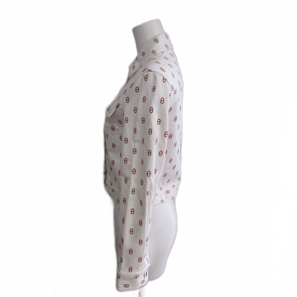 Hermes Chaine D'ancre Denim Jacket White 34 — view 3