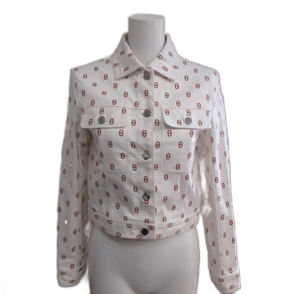 Hermes Chaine D'ancre Denim Jacket White 34