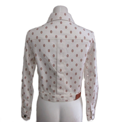 Hermes Chaine D'ancre Denim Jacket White 34 — view 2