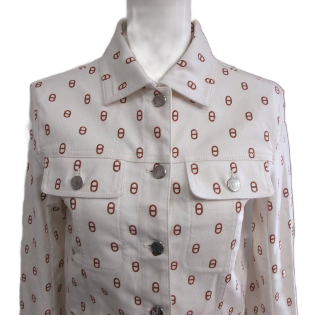 Hermes Chaine D'ancre Denim Jacket White 34 — view 4
