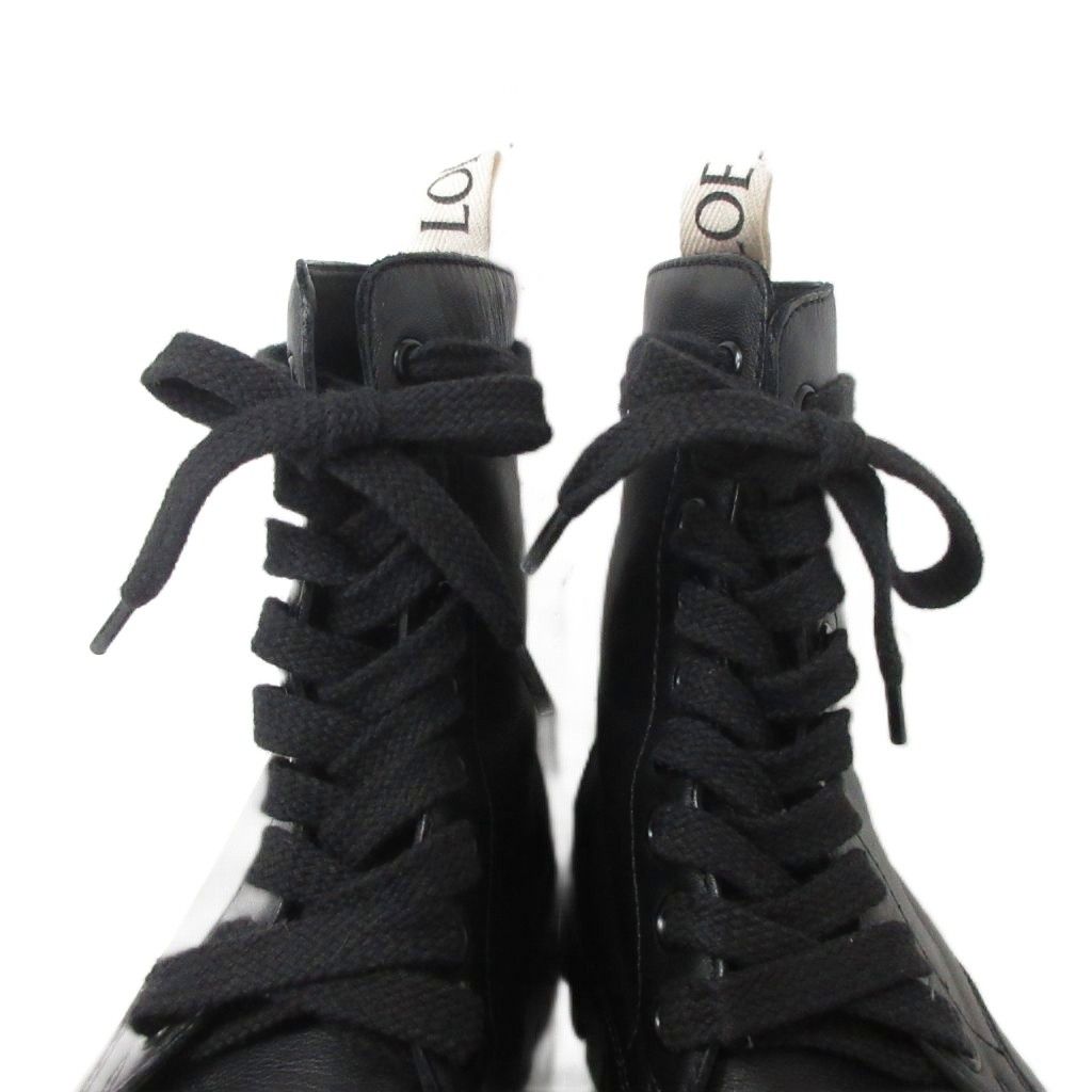 Loewe Combat Boots Lace-up Lug Sole Black — view 5