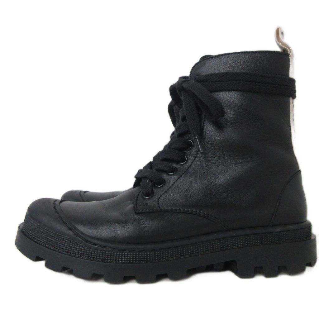 Loewe Combat Boots Lace-up Lug Sole Black — view 2