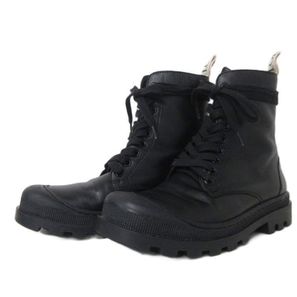 Loewe Combat Boots Lace-up Lug Sole Black