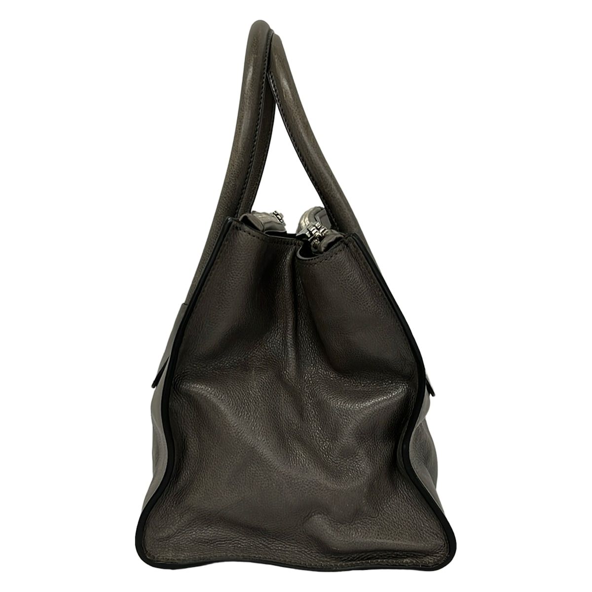 Prada Tote Bag City Sports Dark Gray Leather — view 2