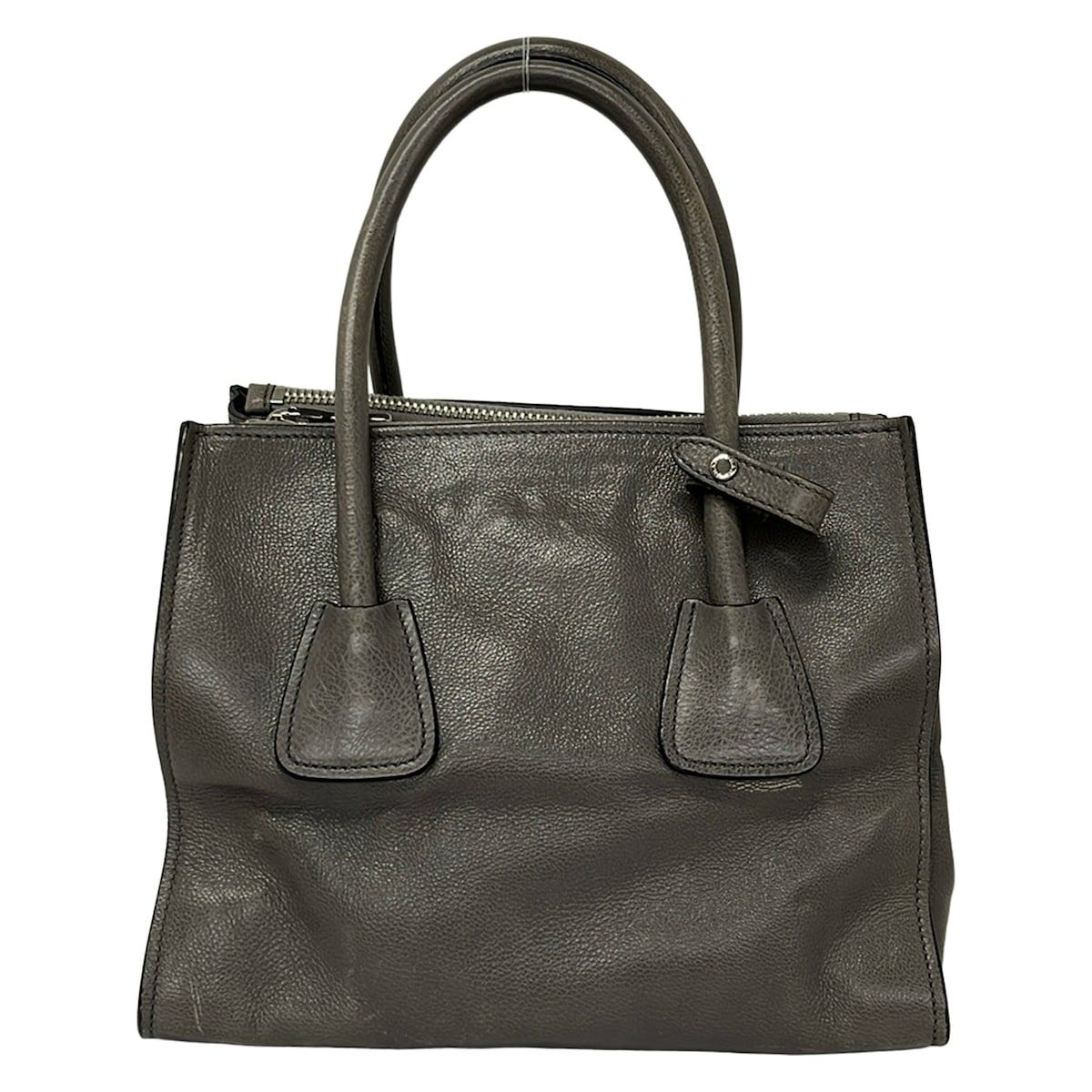 Prada Tote Bag City Sports Dark Gray Leather — view 3