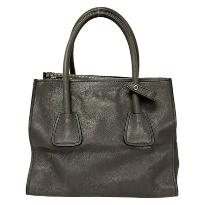 Prada Tote Bag City Sports Dark Gray Leather — view 3