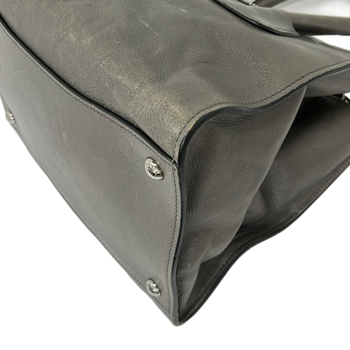 Prada Tote Bag City Sports Dark Gray Leather — view 6