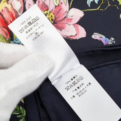 Dior D-constellation Scarf Black Multicolor Silk — view 5