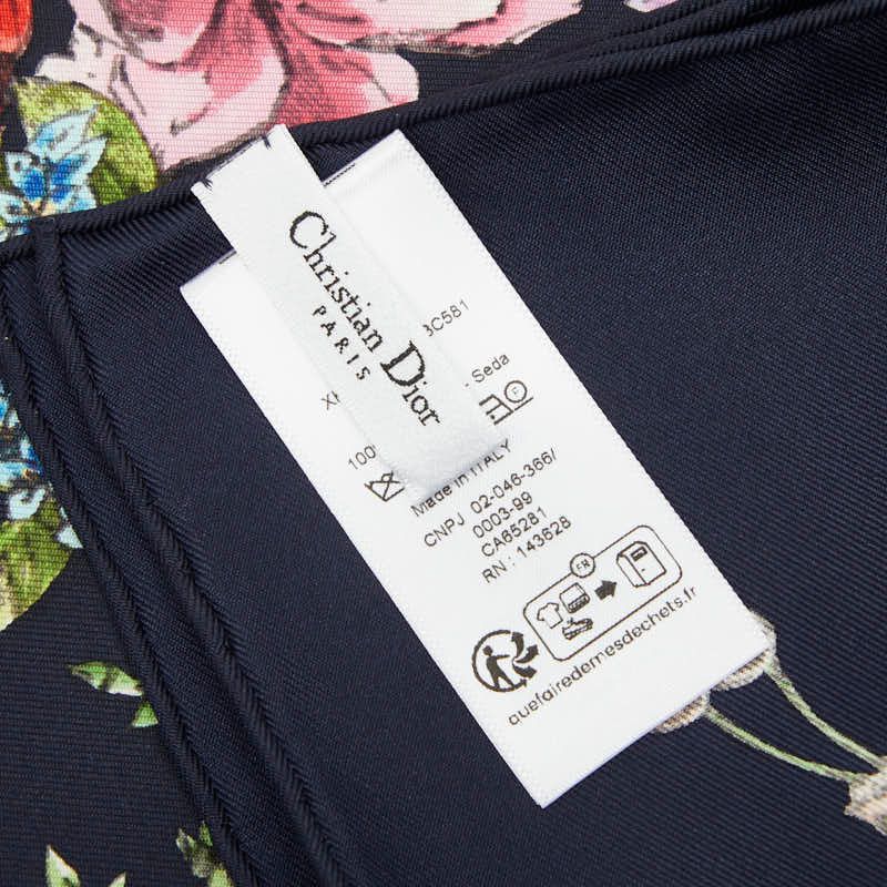 Dior D-constellation Scarf Black Multicolor Silk — view 3