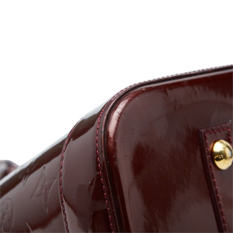 Louis Vuitton Monogram Vernis Alma GM Handbag Amarante Patent — view 7