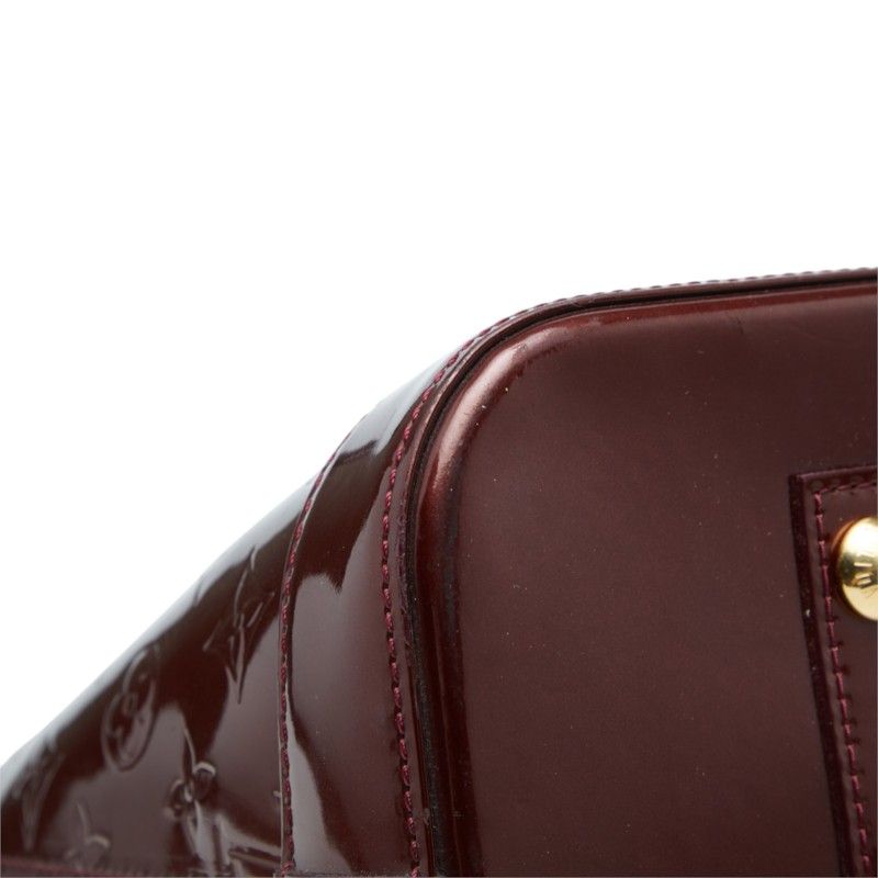 Louis Vuitton Monogram Vernis Alma GM Handbag Amarante Patent — view 5