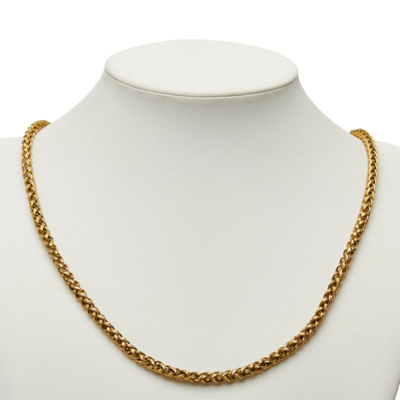 Chanel CC Logo Vintage Chain Necklace 95A Gold Plated — view 5