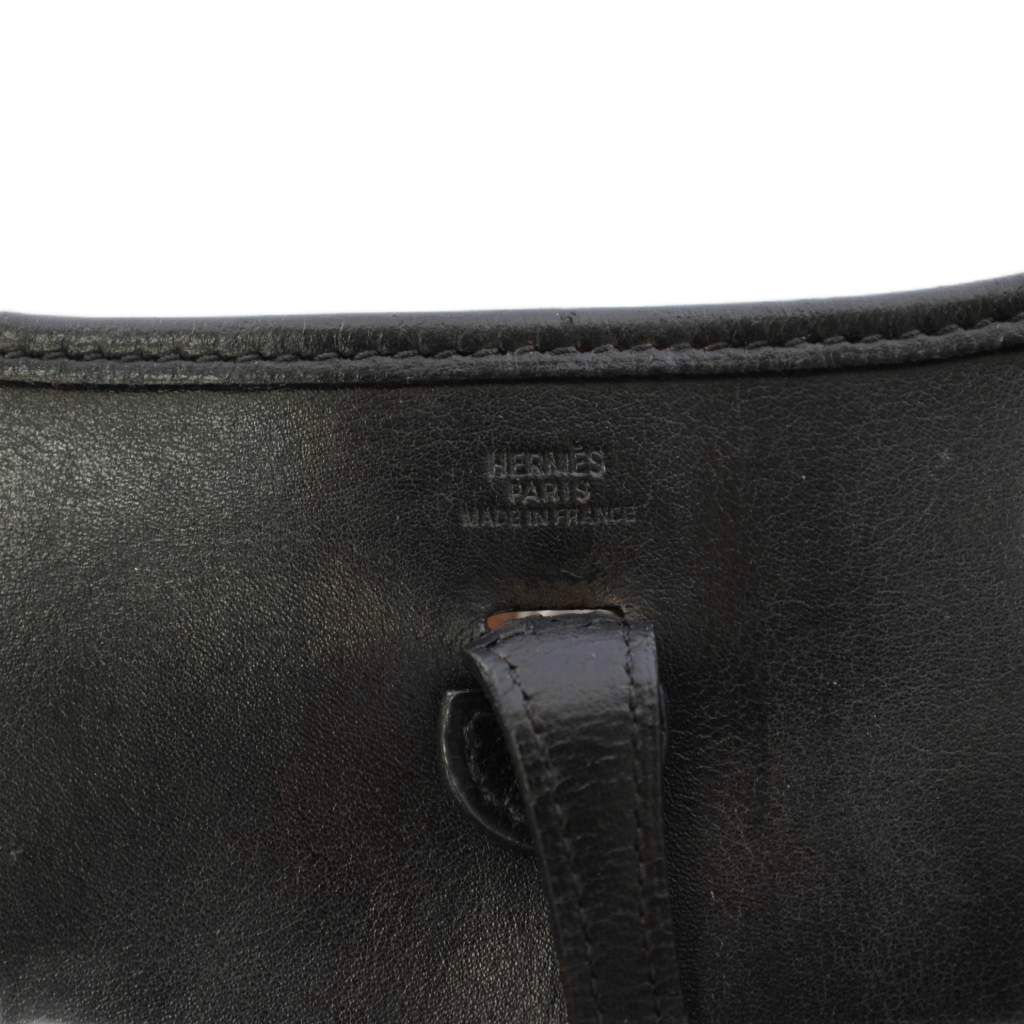 Hermes Evelyne TPM Shoulder Bag Leather Black — view 6