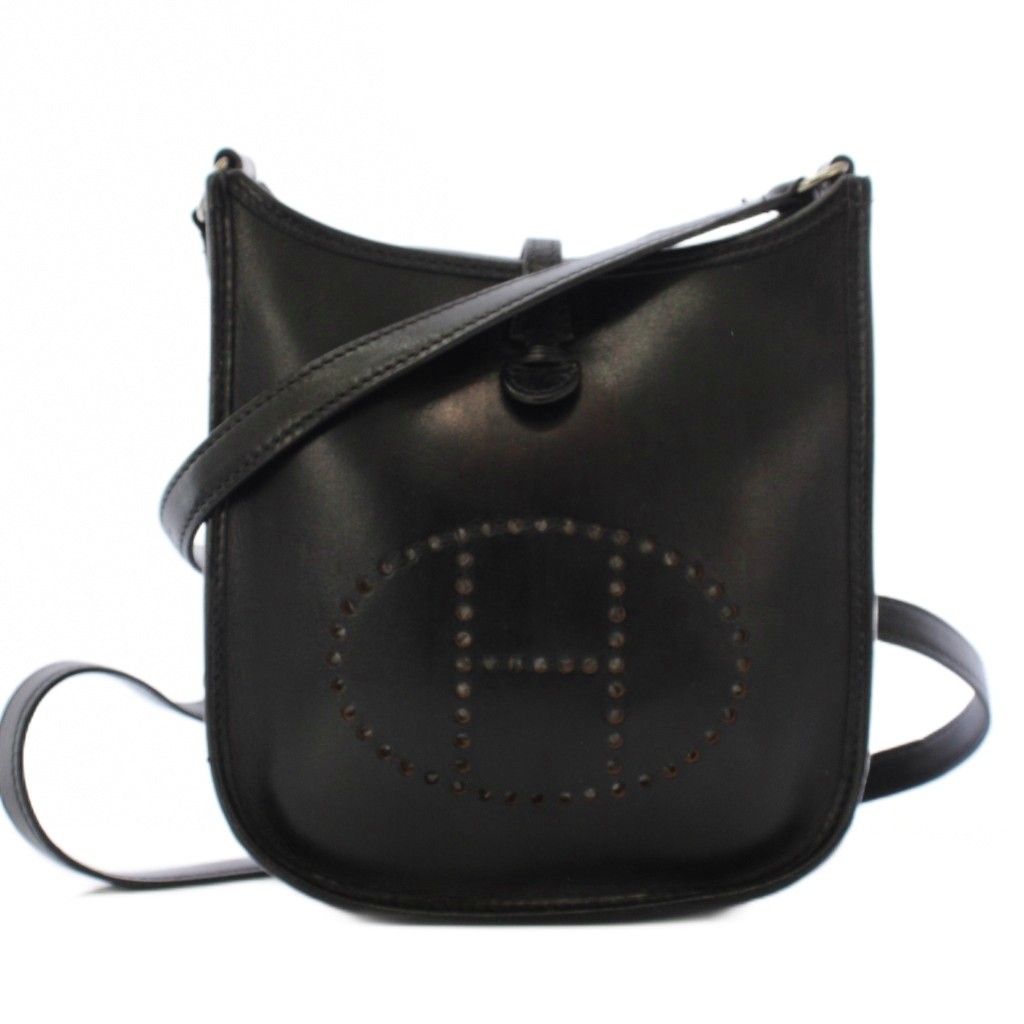 Hermes Evelyne TPM Shoulder Bag Leather Black