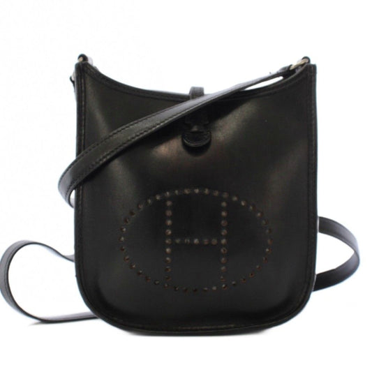 Hermes Evelyne TPM Shoulder Bag Leather Black