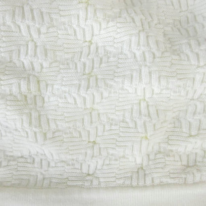 Chanel High Waist Knit Skirt CC Logo Plate Knee-Length Easy Flare Ivory XS 34 — view 5