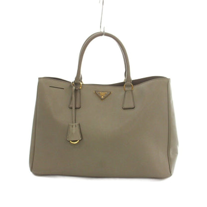 Prada Saffiano Galleria Tote Bag Leather Gray Brown OH