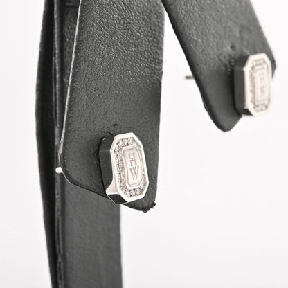 Harry Winston Earrings HW Logo — view 2