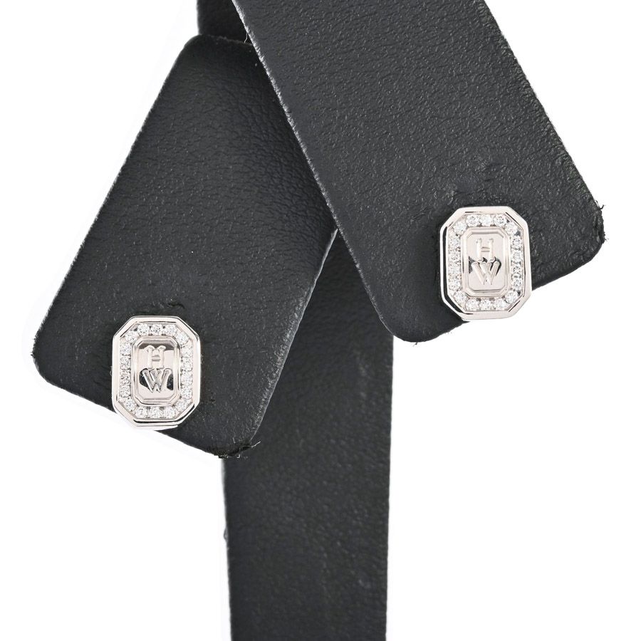 Harry Winston Earrings HW Logo