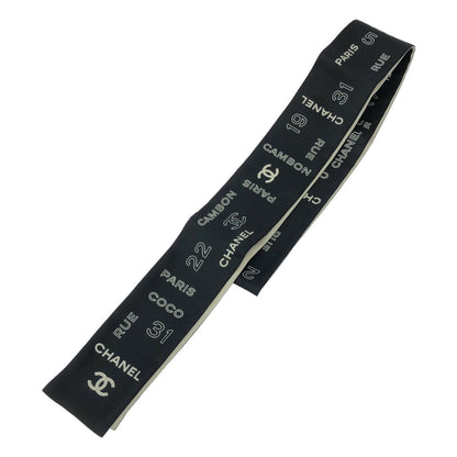 Chanel CC Logo Icon Scarf Black
