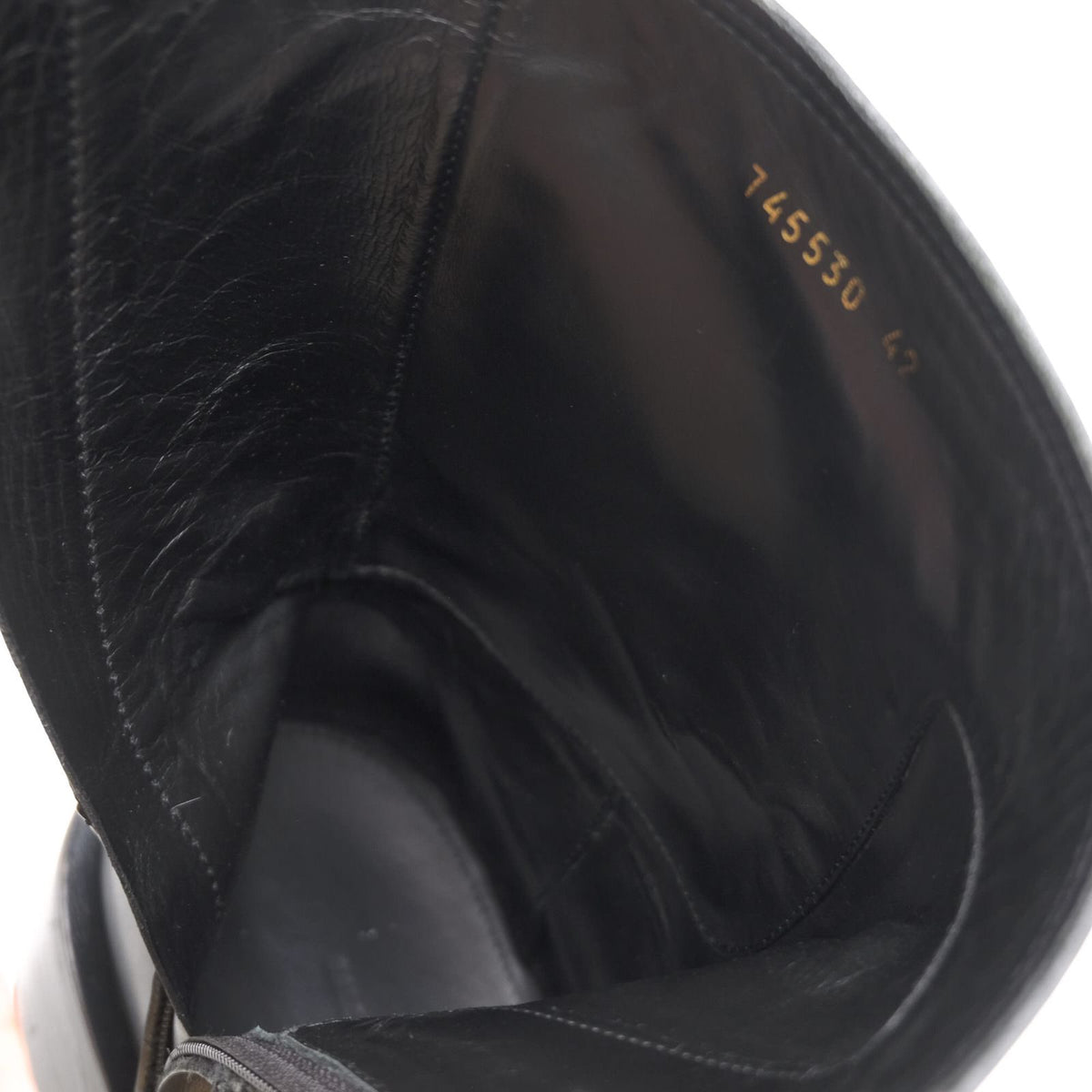Balenciaga Side Zip Boots Shoes Leather Black Santiago Booties — view 7