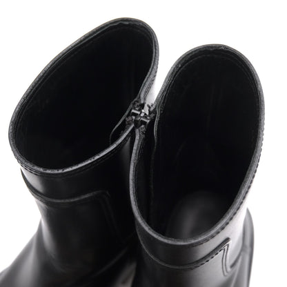 Balenciaga Side Zip Boots Shoes Leather Black Santiago Booties — view 5